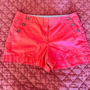 Ann Taylor Loft shorts with button design. Size 14in salmon color